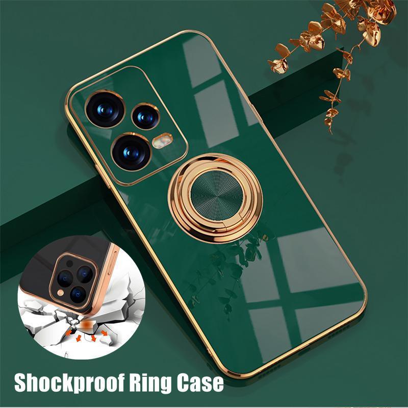 V528-RINGCASE-IP11PRO-ANLVSE-671494-202510010354-00 Dark Green Luxury Shockproof Silicone Ring Case Stand Cover for iPhone 14 13 12 Pro Max - iPhone 11 Pro - Image 1