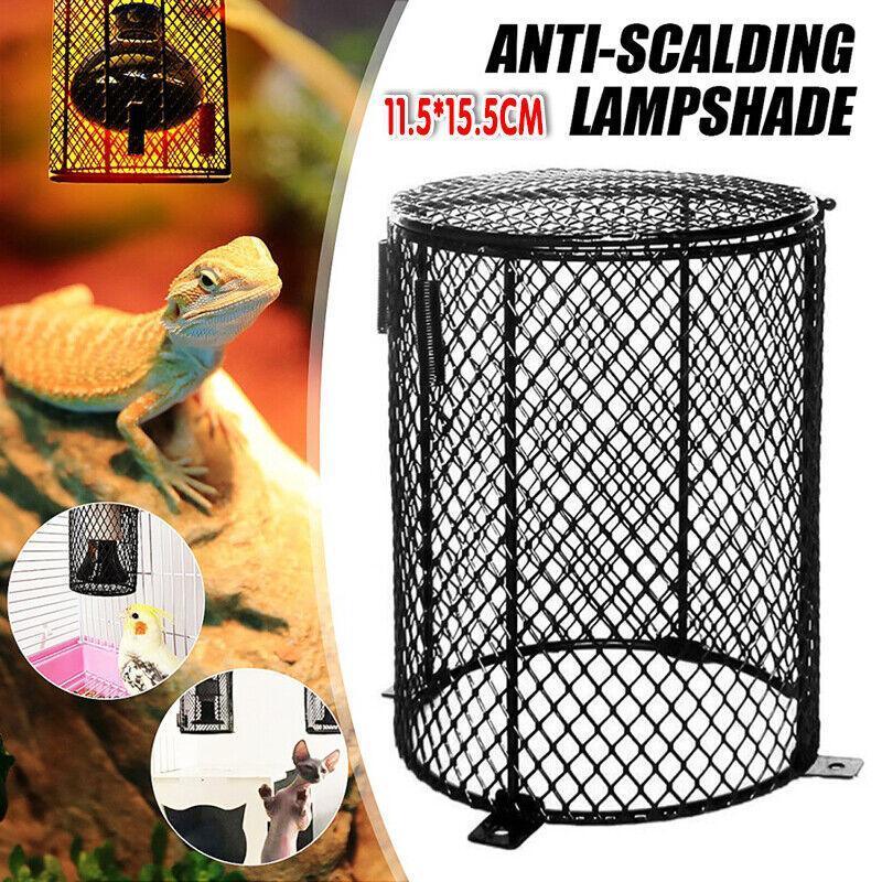 V528-ROUNDREPTILEHEAT-363755-202509251520-00 Round Reptile Heat Lamp Light Bulb Mesh Cage Protector Enclosure 11.5X15.5Cm Au - Image 1