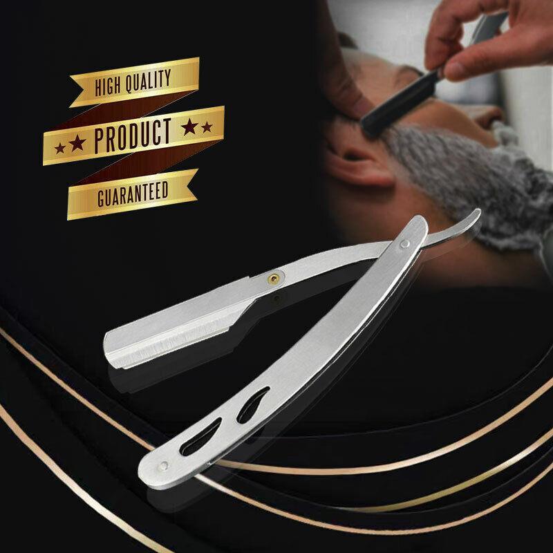 V528-SHARP-36039-202509251215-00 Sharp Barber Salon Straight Cut Throat Shaving Razor Shavette Rasoirs with 10 Blades - Image 1