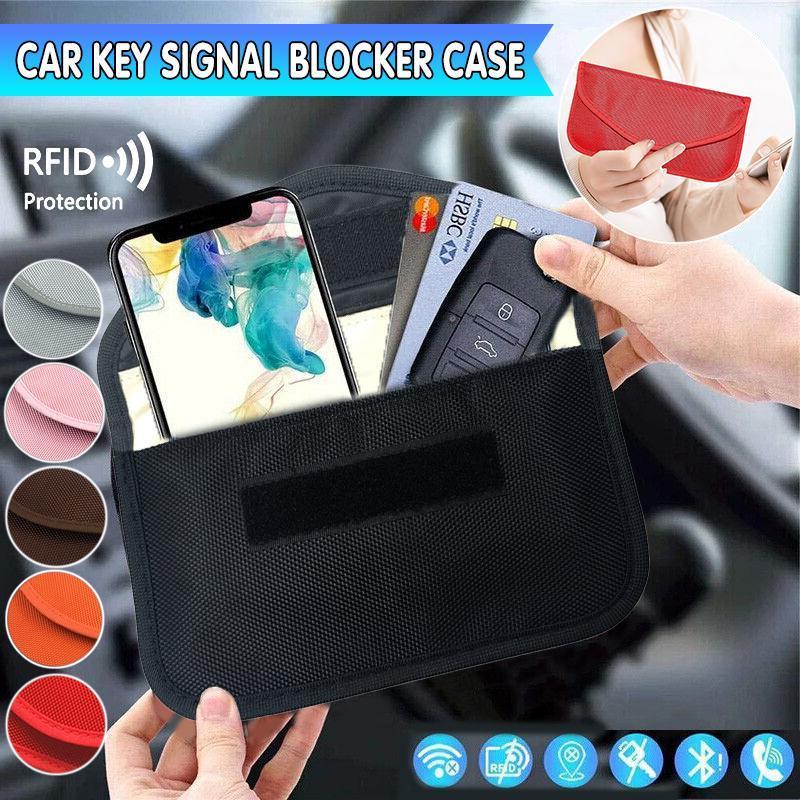 V528-SHIELDEDBAG-BLACK-57183-202509301727-00 Car Key Case For Faraday Cage Fob Pouch Keyless RFID Blocking Bag - Black - Image 1