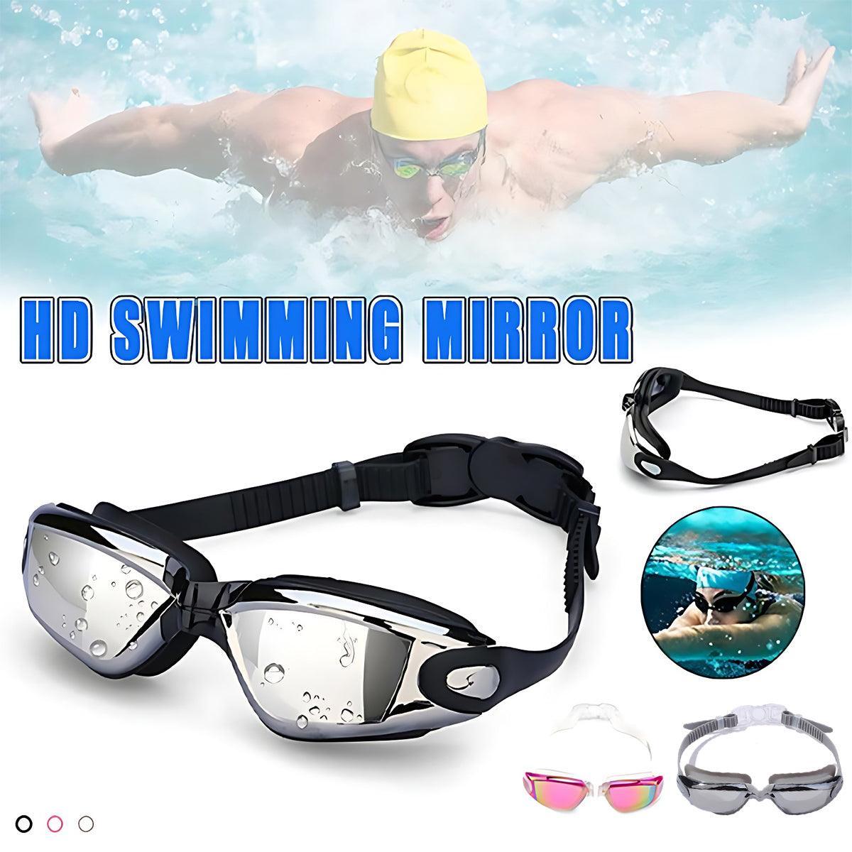 V528-SWIMMINGGOGGLES-GREY-573654-202509301154-00 Unisex Swimming Goggles Waterproof Anti Fog Adjustable Swim Glasses for Men Women - Grey - Image 1