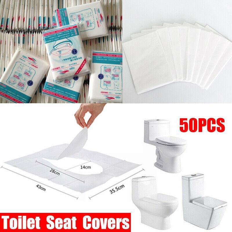 V528-TOILETSEATCUSHION-5PACK-50454-202509291918-00 50Pcs Toilet Seat Paper Covers Disposable Sanitary Travel Biodegradable Hygienic - Image 1