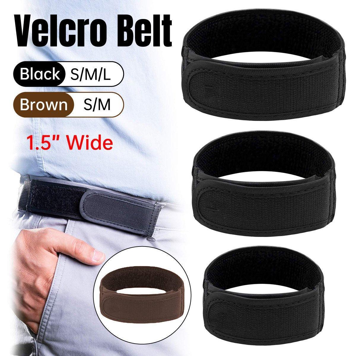 V528-VELCRO-BELT-BLACK-M-589021-202510011201-00 Adjustable Elastic Nylon Belt No Buckle Velcro Leisure Convenient Waistband - Black-M - Image 1