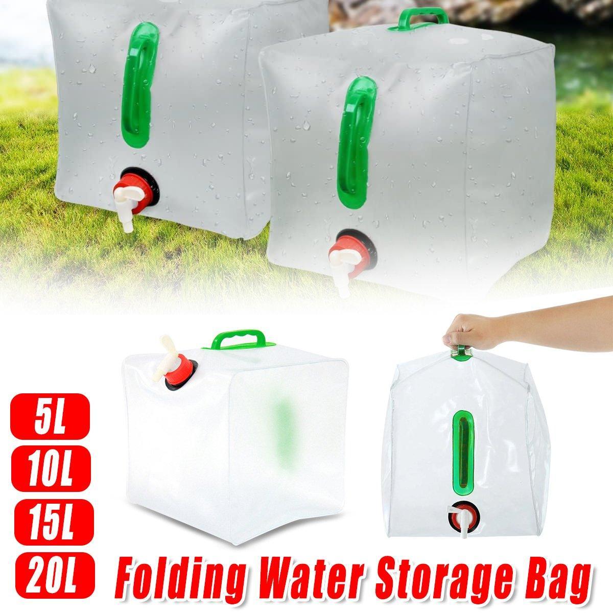 V528-WATER-BAG-15L-902382-202509301936-00 Portable Folding Water Bag Compression Bucket Outdoor Sports Cycling Equipment - 15L - Image 1