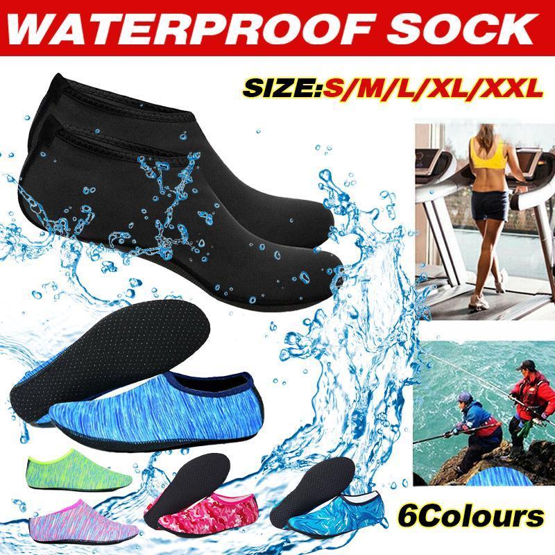 V528-WATERSOCK-GREEN-L-296607-202509301254-00 Unisex Water Shoes Slip On Aqua Socks Swim Surf Diving Yoga Exercise Reef Shoes - Green-L - Image 1