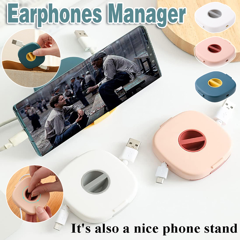 V528-WINDER-WHITE-49935-202509301409-00 Case Cord Tangle Free Organizer Portable Earphones Manager Wire Winder Cable - White*1 - Image 1