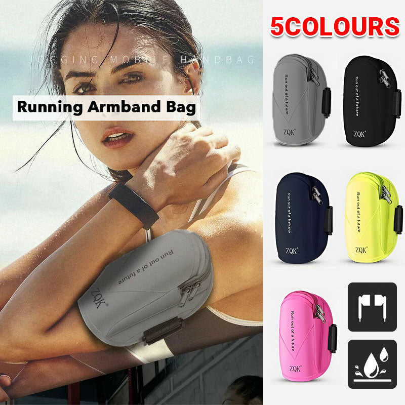 V528-WRISTBAG-ROSERED-14155-202509301609-00 Universal Outdoor Sports Armband Case Phone Holder Gym Running Jogging Arm Band - Pink - Image 1