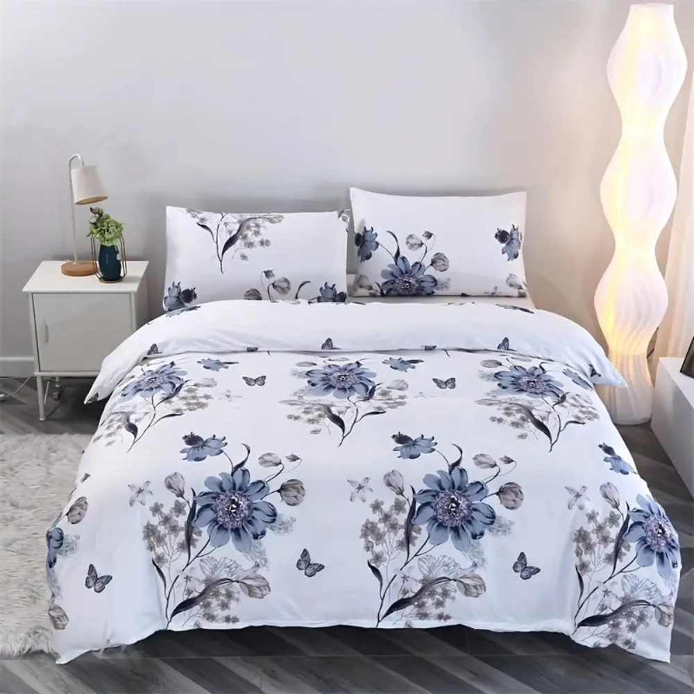 V535-QC-EVER-FLORA-D-202508221330-00 Dreamfields - Ever Floral Quilt Cover Set - (3pcs, Double Size) - Image 1