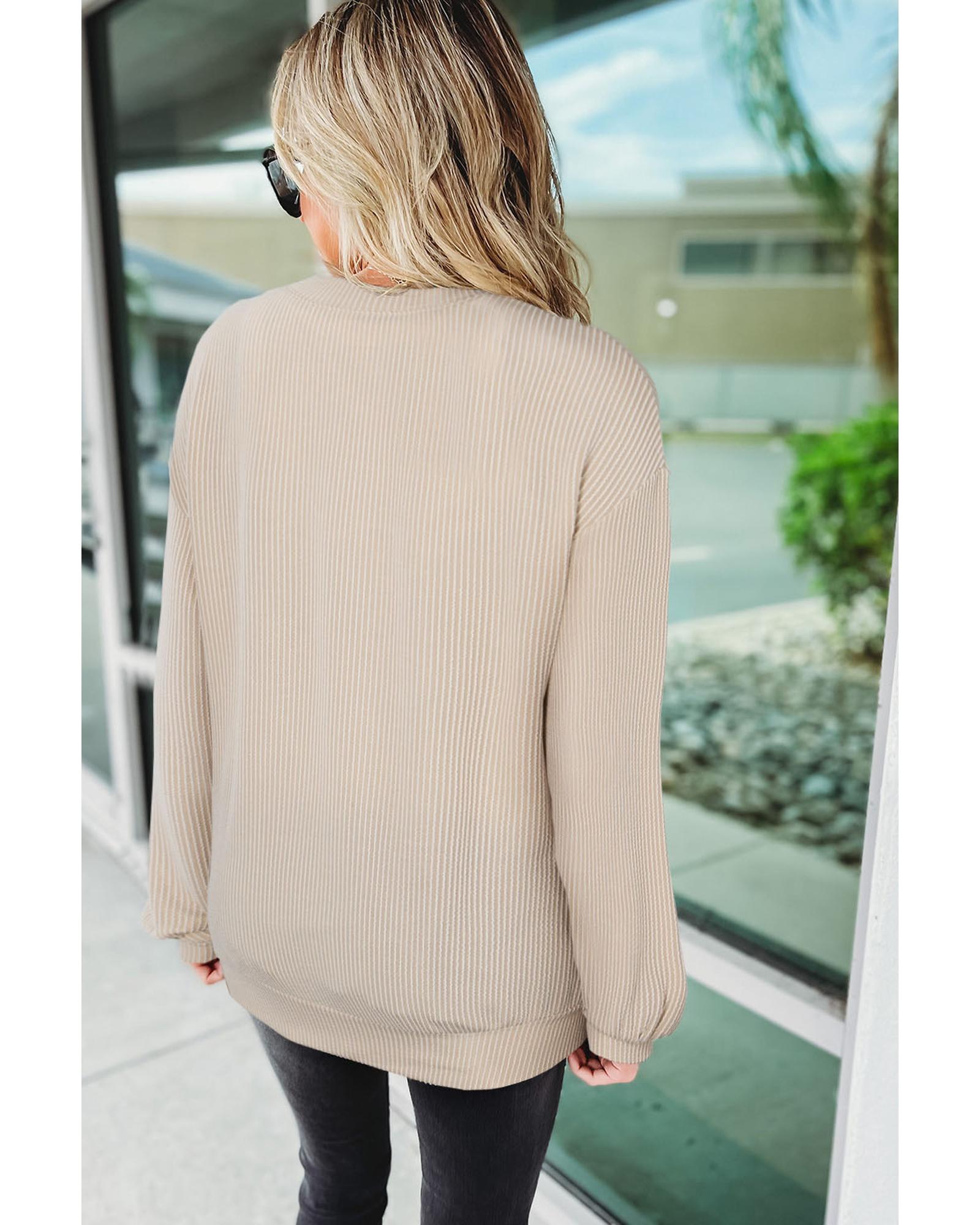 V539-AZEXDC25314847-18-L-202508280945-00 Apricot NASHVILLE MUSIC CITY Corded Graphic Sweatshirt - L - Image 1