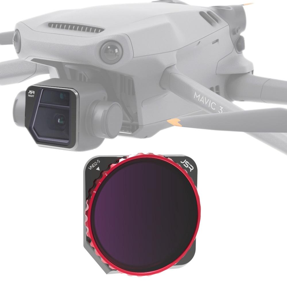 V562-0640POD-202508271930-00 Adjustable Vnd 2.5 Stop Lens Filter for Dji Mavic 3 Drone - Image 1