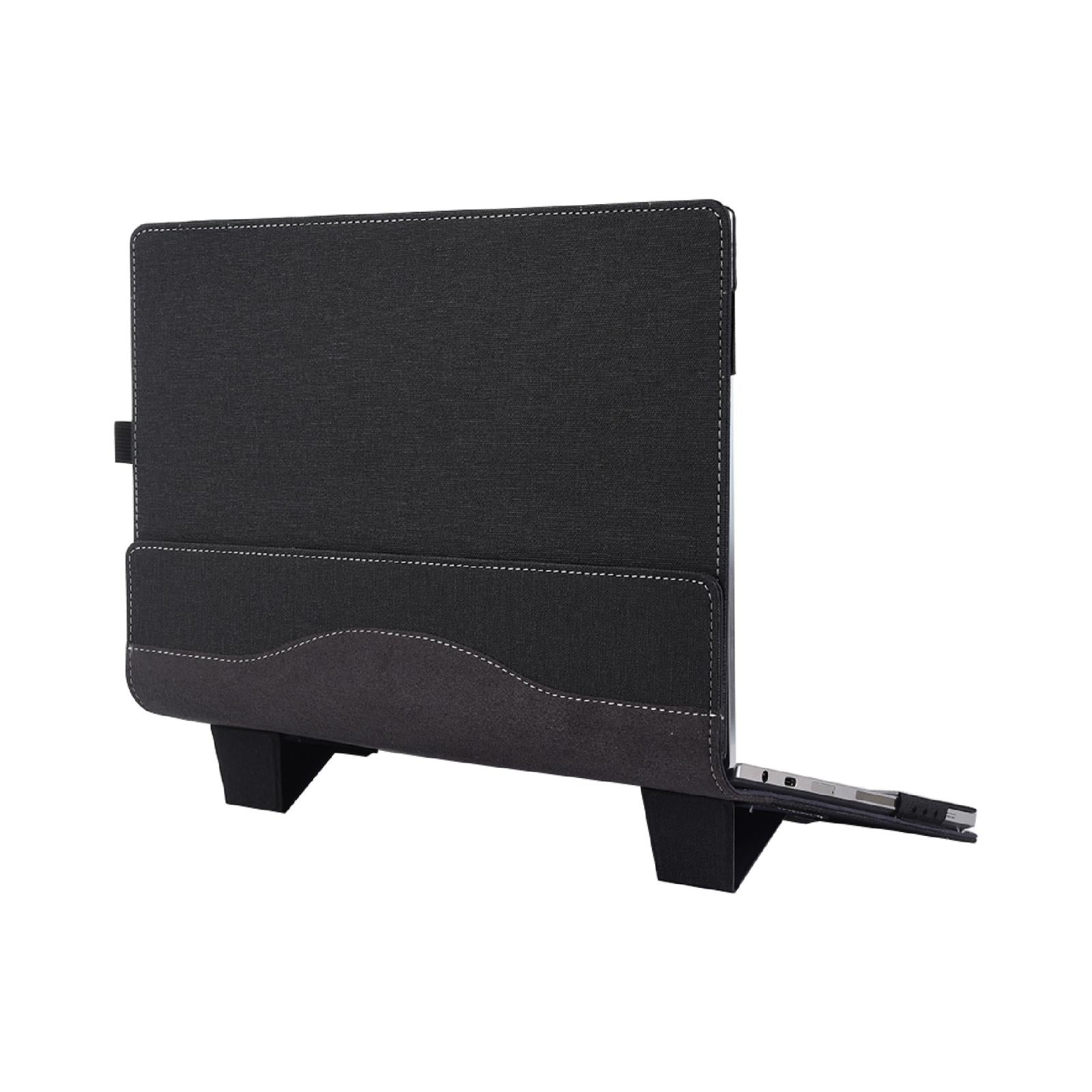 V562-1001581060DBT-202508272154-00 13.3 Inch Multifunctional Leather Laptop Case With Stand - Black - Image 1