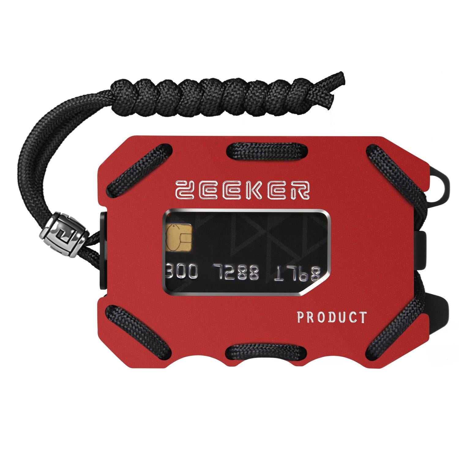 Rfid Metal Card Holder With Bottle Opener Red