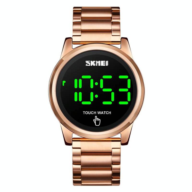 V562-1079684240DBT-202508271440-00 Men Electronic Sports Watch - Versatile Steel Belt Rose Gold - Image 1