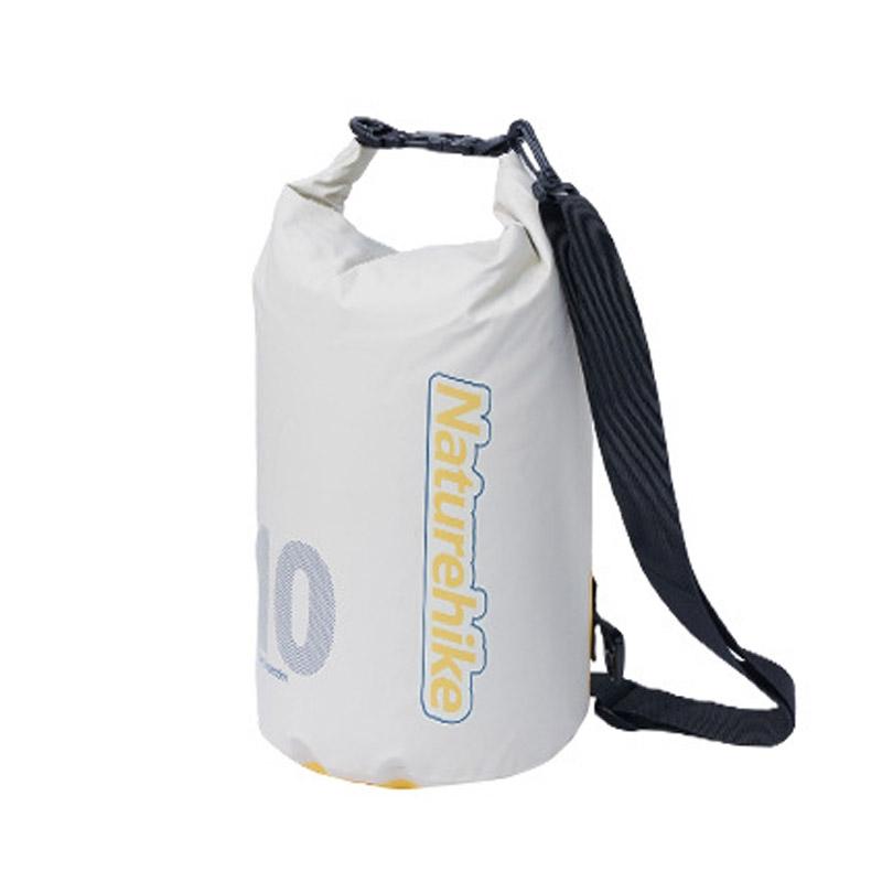 V562-1095505060DBT-202508282215-00 Waterproof Rafting Bag Dry Wet Separate Shoulder Pack For Outdoor Swimming 10L Green - 10L White - Image 1
