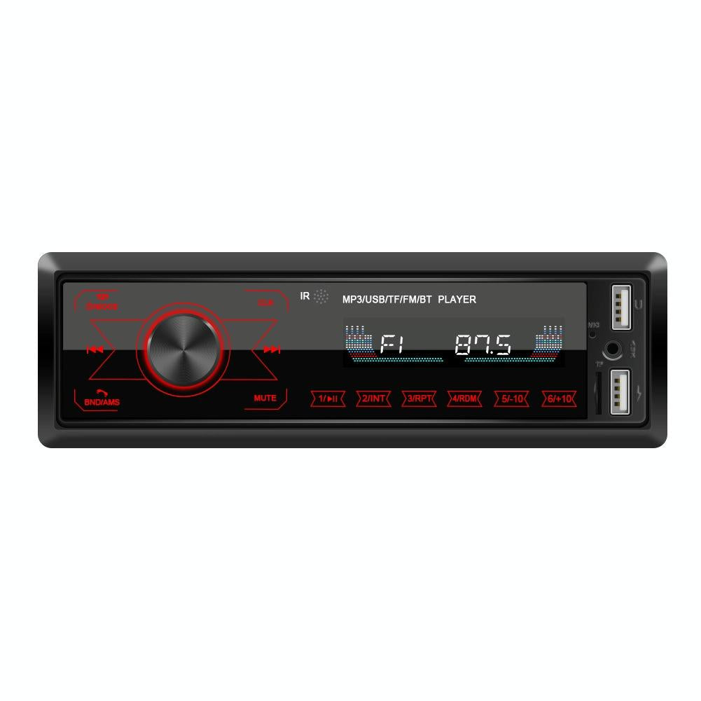 V562-2058645950DBT-202508272217-00 Touch Car Bluetooth Speakerphone With Double U Disk & Colourful Lights - Standard + 8G Memory Card - Image 1