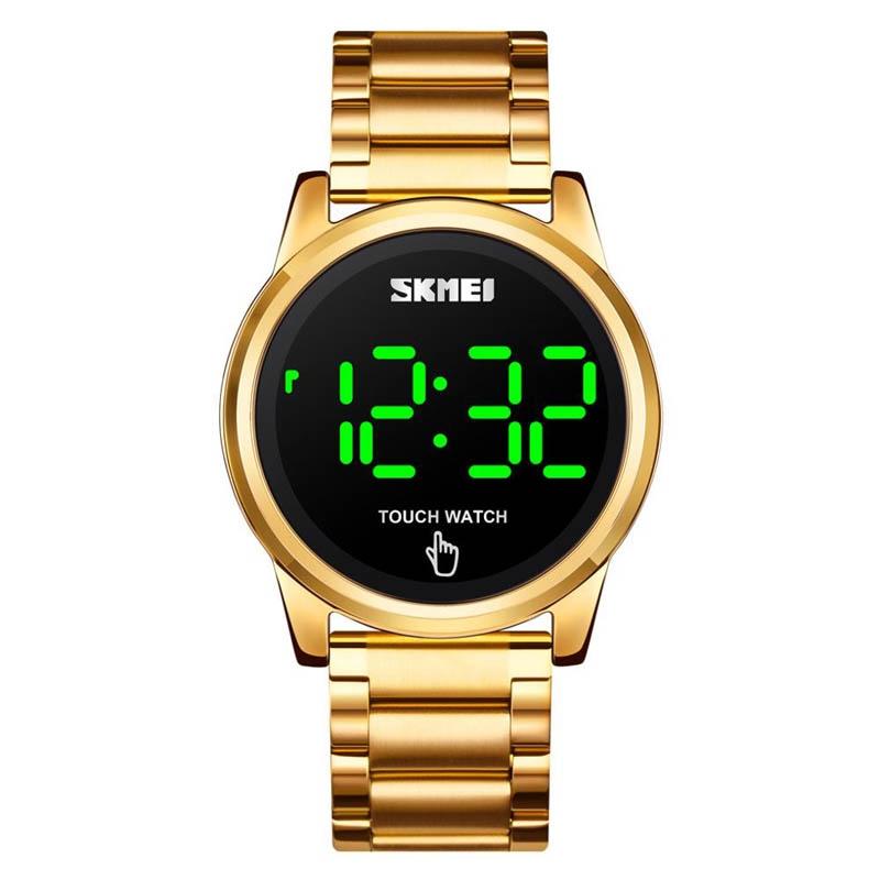 Men Electronic Sports Watch - Versatile Steel Belt - Gold