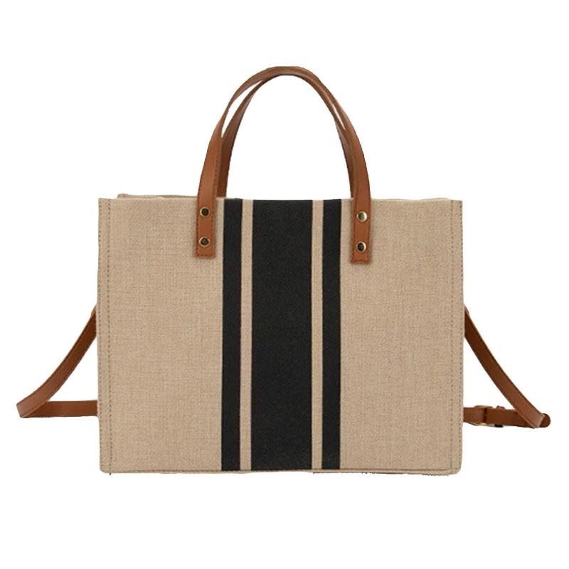V562-3049474060DBT-202508291005-00 Large Canvas Crossbody Bag For Women Black - Zipper Model Navy - Image 1