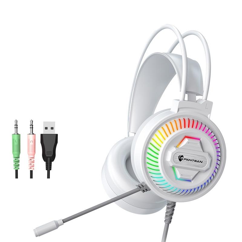 V562-4072772020DBT-202508280345-00 Usb Head-Mounted Rgb Headset 3.5Mm White - Image 1