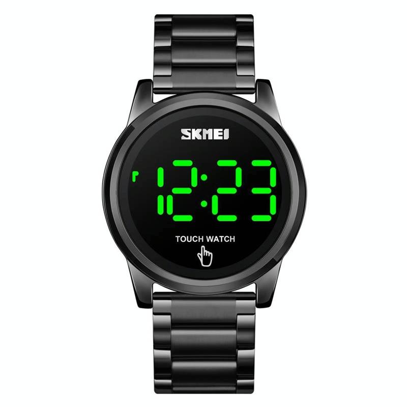V562-4079684240DBT-202508271345-00 Men Electronic Sports Watch - Versatile Steel Belt Black - Image 1