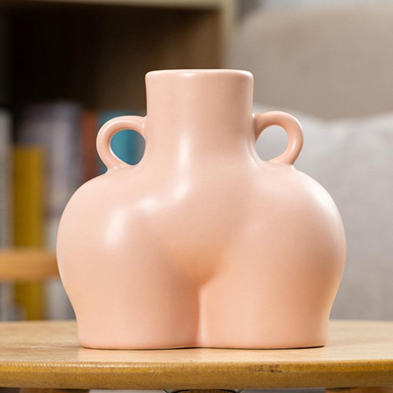 V562-4107722750DBT-202508271316-00 Large Matte Pink Ceramic Vase for Home Decor and Dried Flower Arrangements - Image 1