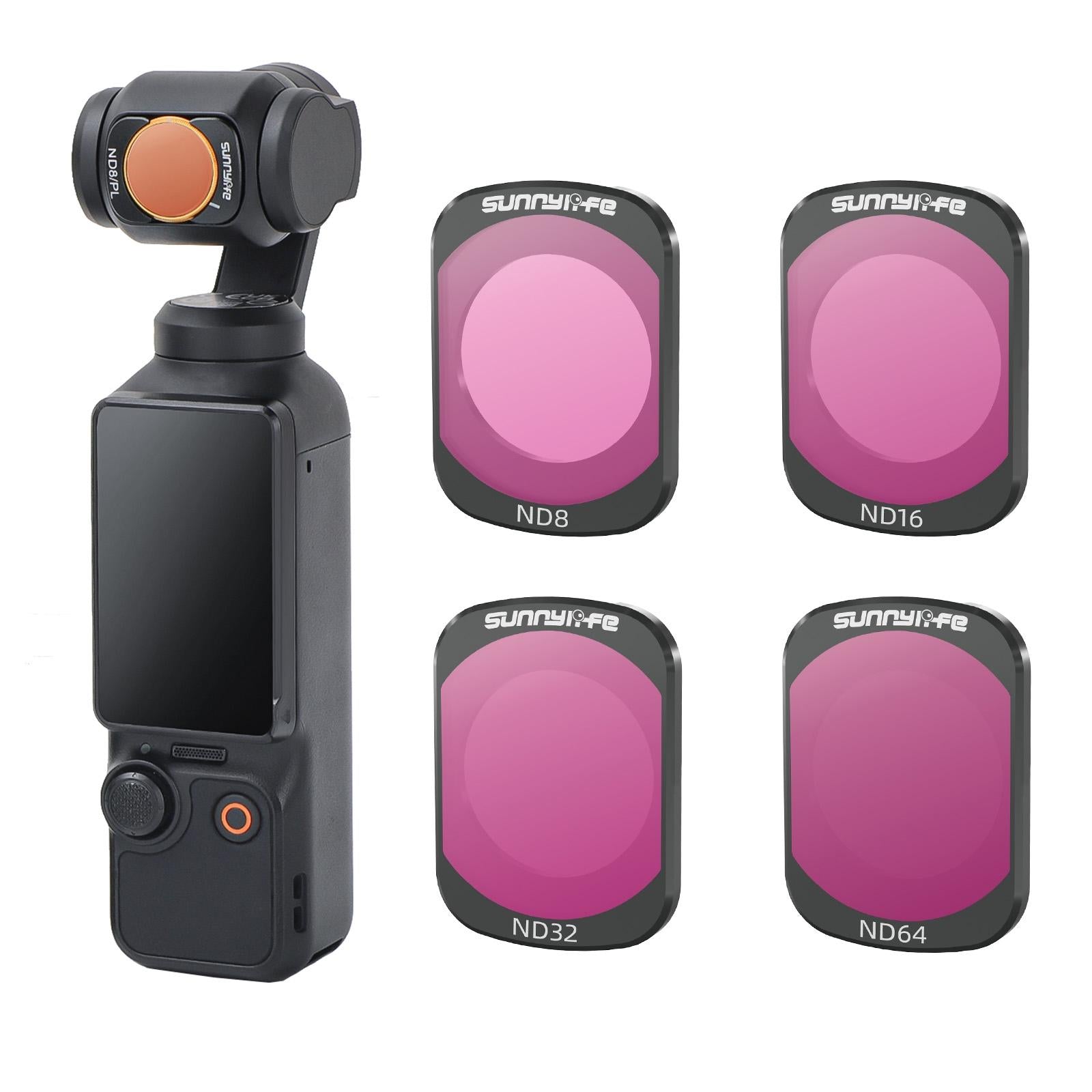 V562-416899600ADE-202508290407-00 Sunnylife 3 In 1 Nd16 Camera Lens Filter For Dji Osmo Pocket No Gimbal Reset - 4 In 1 Nd8-64 - Image 1