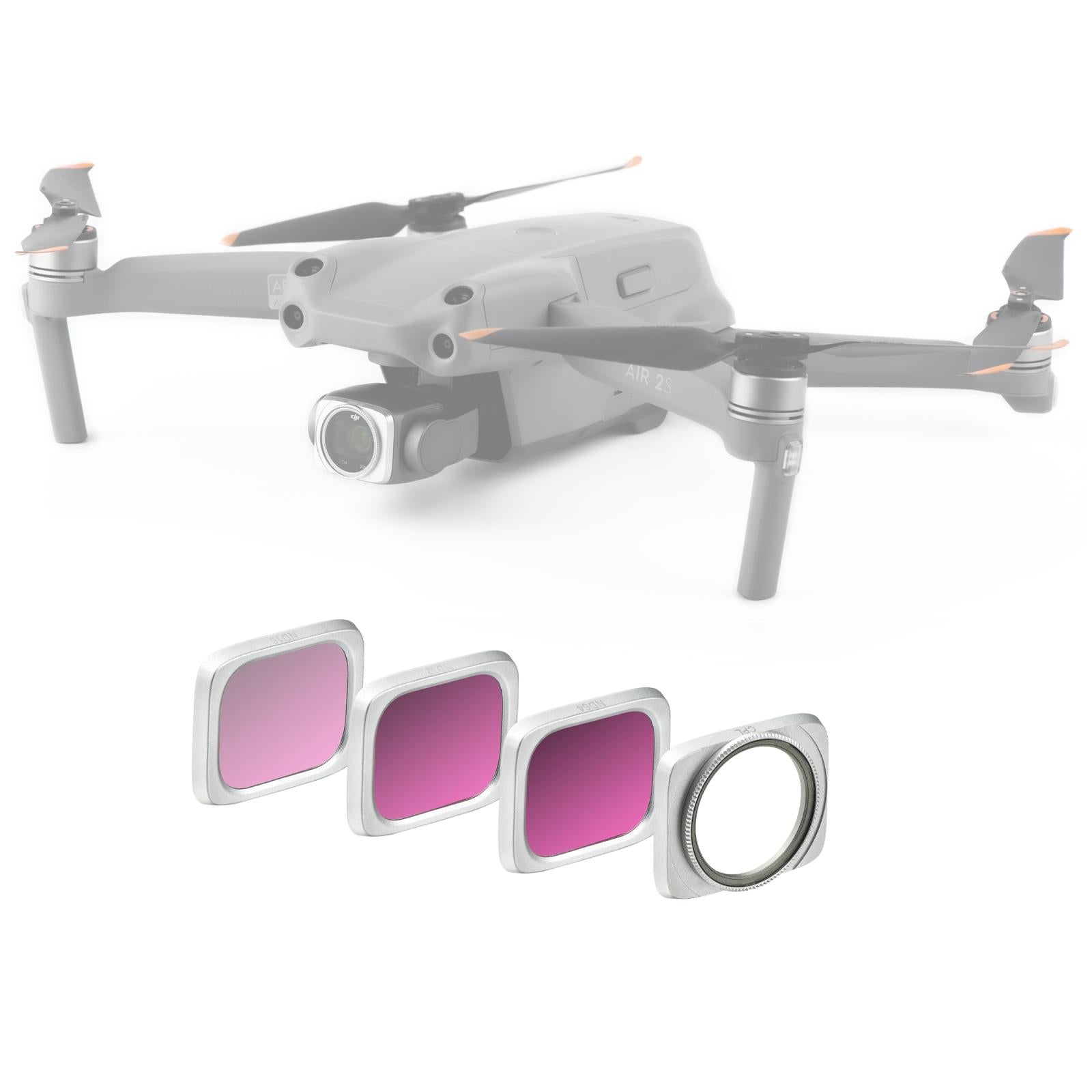 V562-4920POD-202508271941-00 Drone Lens Filter Set for Dji Air 2s - 4 in 1 Cpl Nd16 Nd32 Nd64 - Image 1