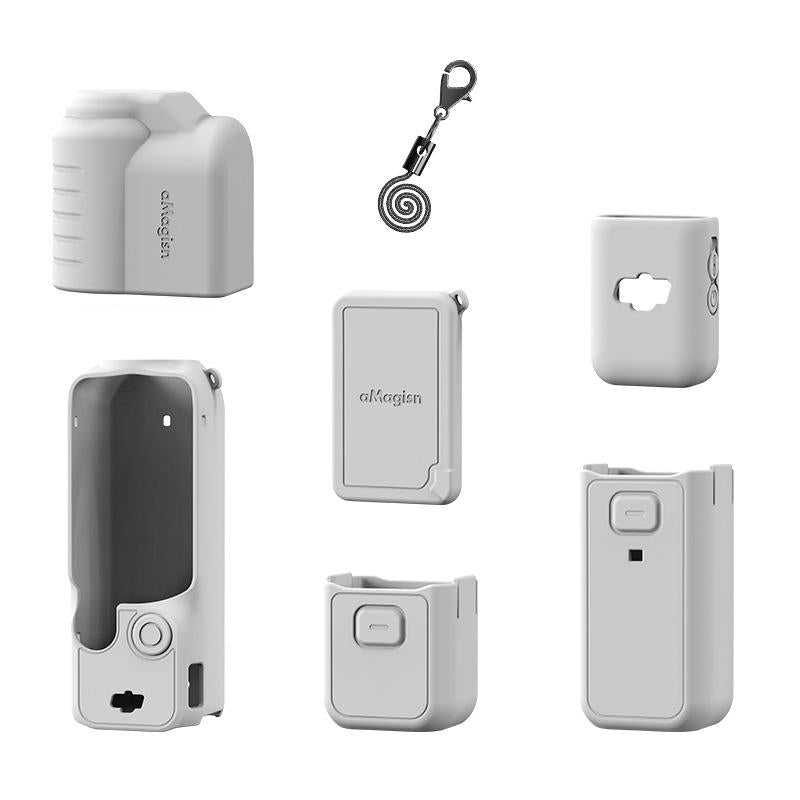 V562-6075554060DBT-202508280530-00 5-in-1 Silicone Case for Dji Pocket 3 Camera Accessories - 7 In 1 Gray - Image 1