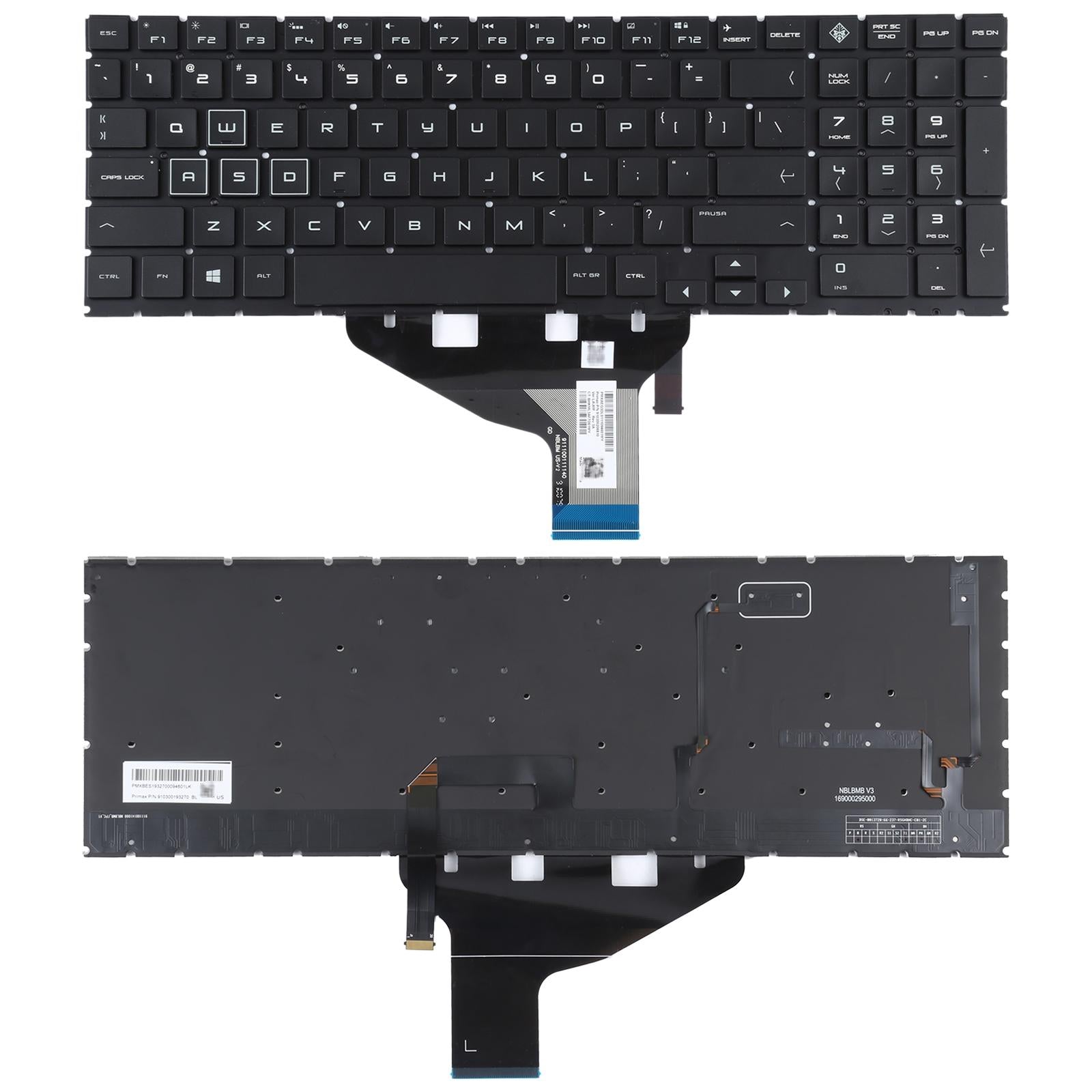 V562-6570CBM-202508271731-00 Hp Omen us Keyboard with Rgb Backlight for 15 / 17 Series - Image 1