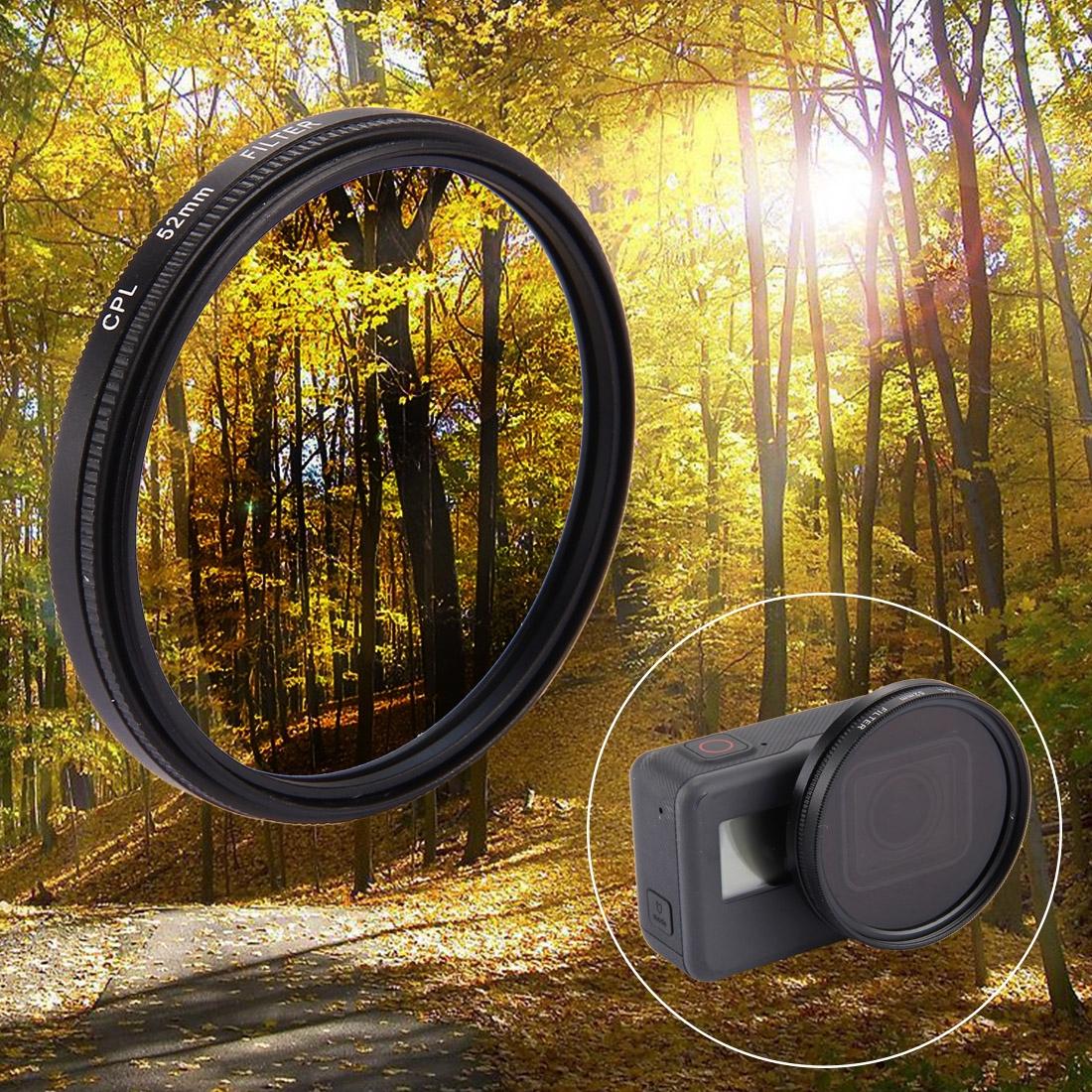 V562-7065ACD-202508271925-00 3-in-1 52mm Round Cpl Lens Filter for Gopro Hero7 with Cap - Image 1
