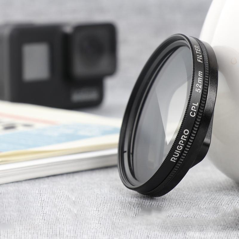 V562-8580ACD-202508272003-00 52mm Professional Filter Set for Gopro Hero 7 / 6 / 5 with Adapter and Lens Cap - Image 1