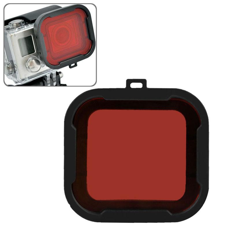 V562-9320-PLD-S-202508290403-00 Gopro Hero4 / 3 Aqua Cube Dive Housing Filter - Red - Image 1