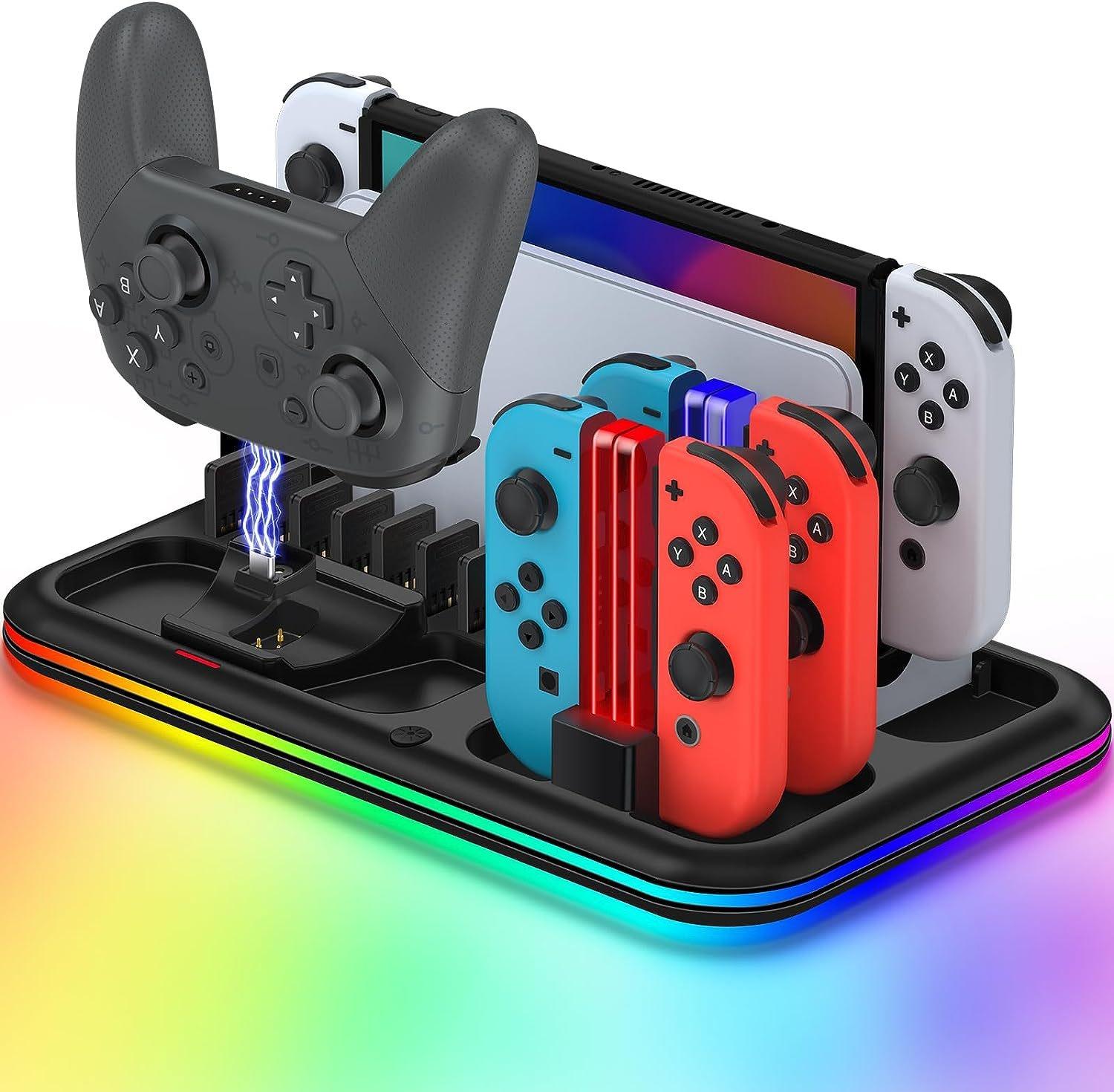 V562-A1001454060DBT-202508271341-00 Rgb Light Charging Dock for Switch Oled - Compact - Image 1
