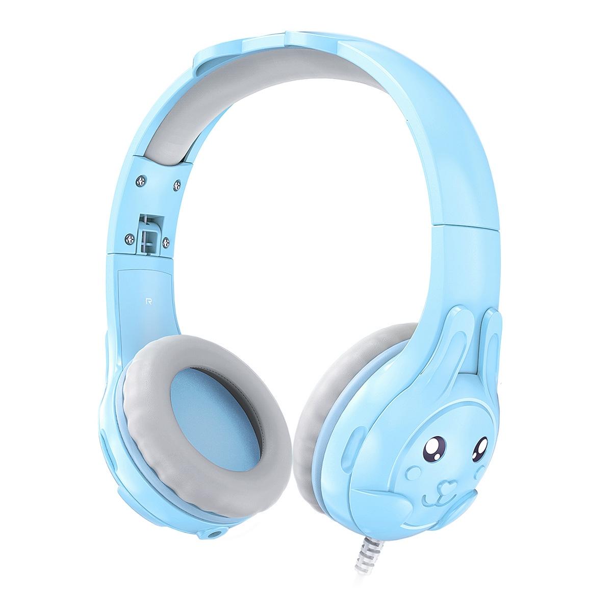 V562-A100378300ADE-202508292135-00 Kids Wired Over-Ear Earphone With Mic 1.5M - Blue - Image 1