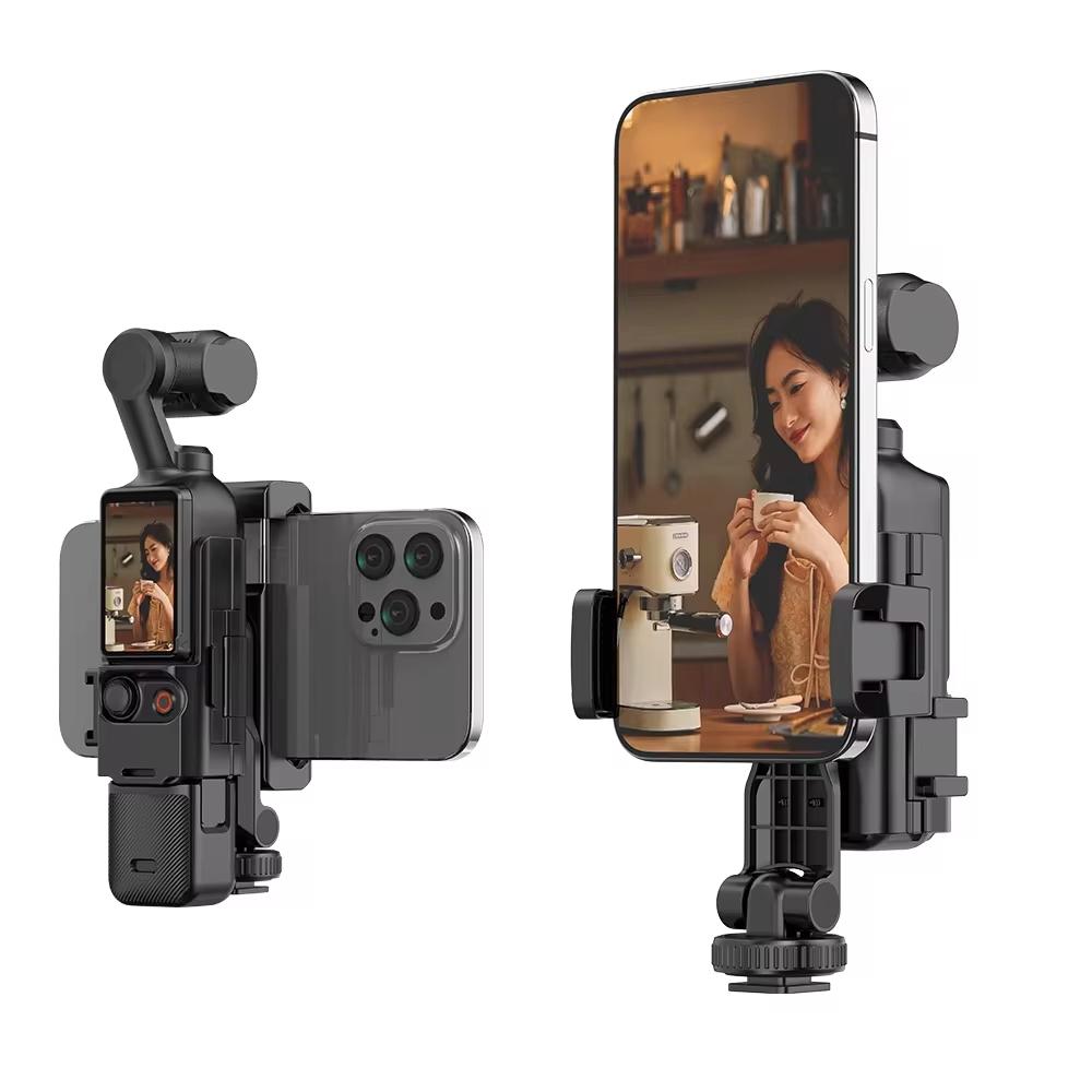 V562-A1006905060DBT-202508280210-00 3 Cold Shoe Phone Holder For Dji Osmo Pocket Expand Bracket Black - Image 1