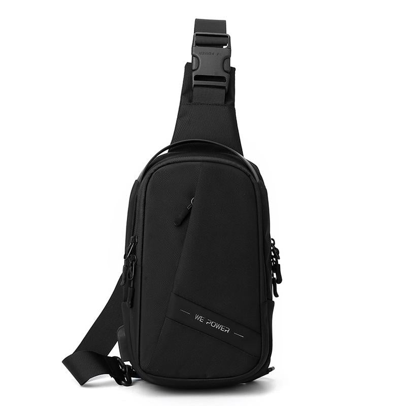 V562-A1010383060DBT-202508282346-00 Oxford Cloth Chest Bag Shoulder Messenger - Black - Image 1