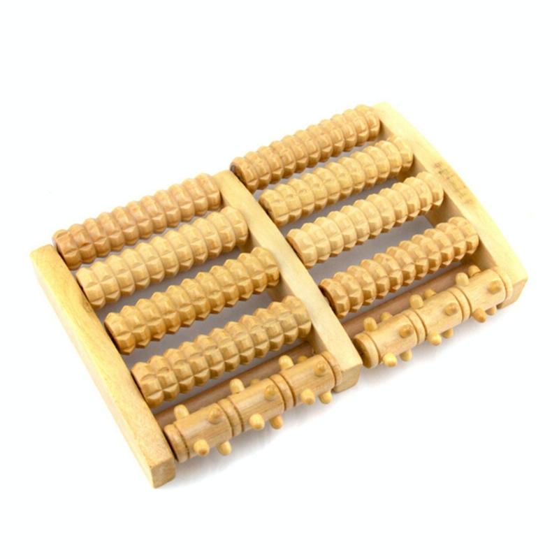 V562-A1013619850DBT-202508280553-00 5-Row Foot Massager Wooden Roller 27X19X4.5Cm - Image 1