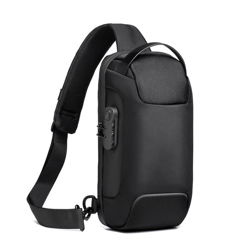 V562-A1026892060DBT-202508290635-00 Men's Anti Theft Oxford Chest Bag - Black - Image 1