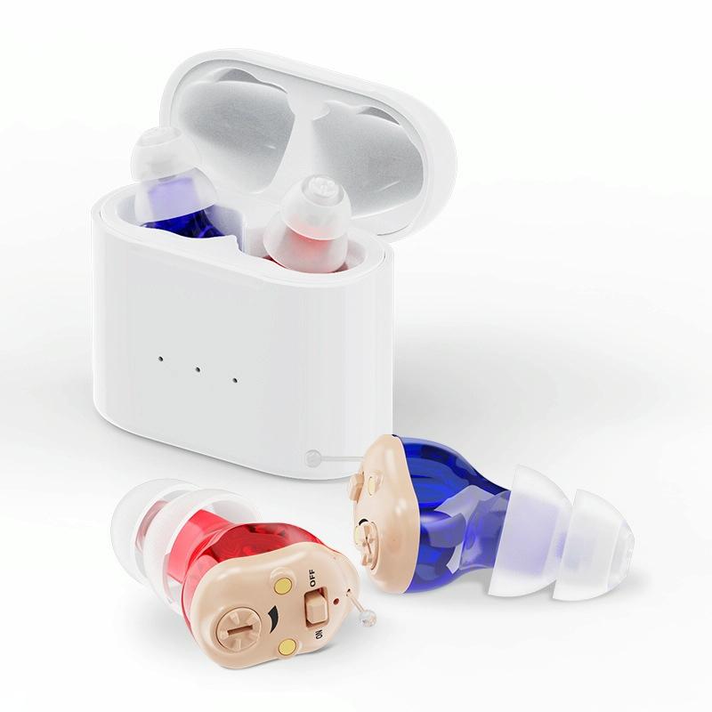 V562-A1029203060DBT-202508272116-00 Rechargeable Cic Hearing Aids Type C Port Invisible Red / Blue - Image 1