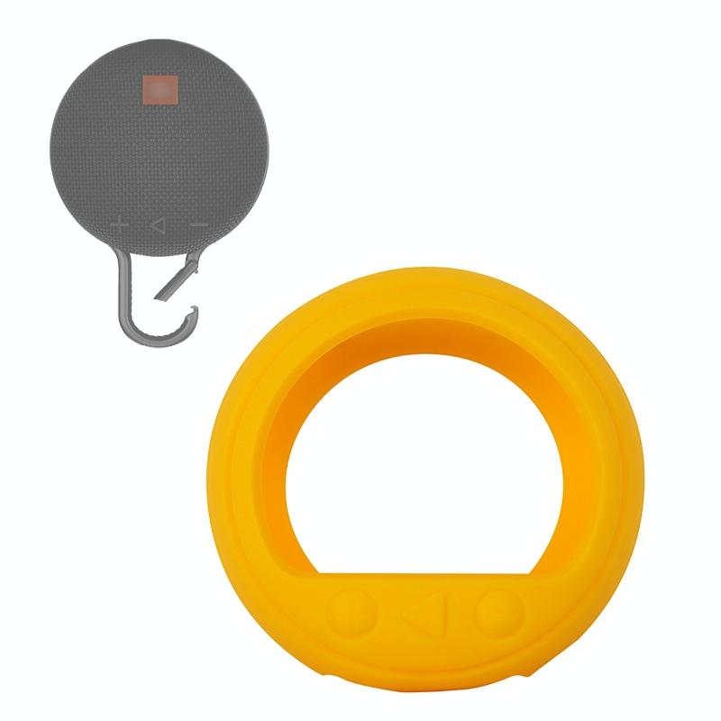V562-A1029413850DBT-202508282035-00 Soft Silicone Protective Cover for Jbl Clip 3 Bluetooth Speaker - Yellow - Image 1