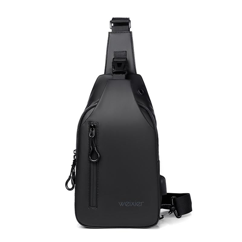 V562-A1031781060DBT-202508282355-00 Men Outdoor Chest Bag Messenger Bag - Black - Image 1