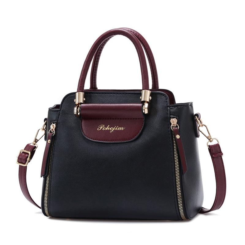 V562-A1038164060DBT-202508291146-00 Large Capacity Women Colorblock Crossbody Bag - Black - Image 1