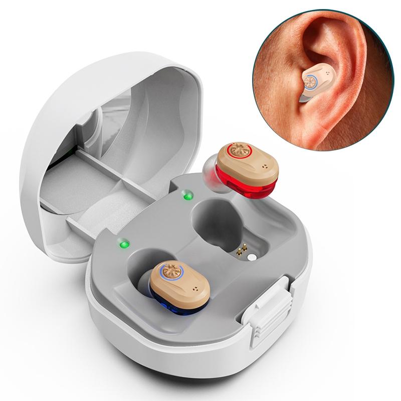 V562-A1042703060DBT-202508272054-00 Wireless Tws Hearing Aid Amplifier Red / Blue - Image 1