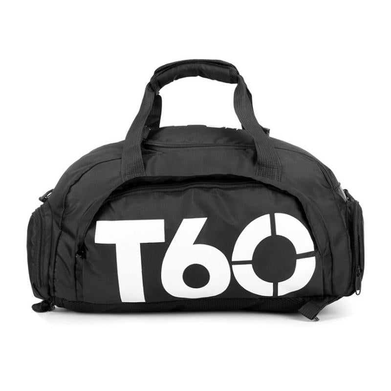 V562-A1077093060DBT-202508291241-00 Waterproof Fitness Backpack For Swimming And Travel - Black Bottom White Word - Image 1