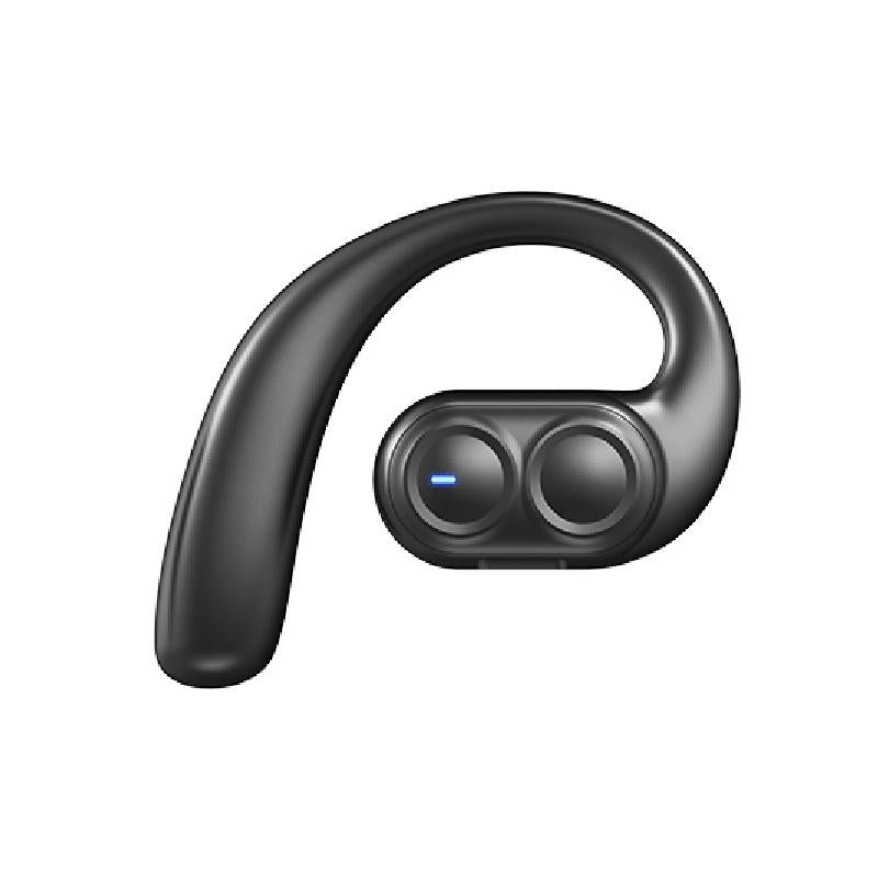 Wireless Dual Speaker On-ear Bluetooth Earphone - Single Ear - Black