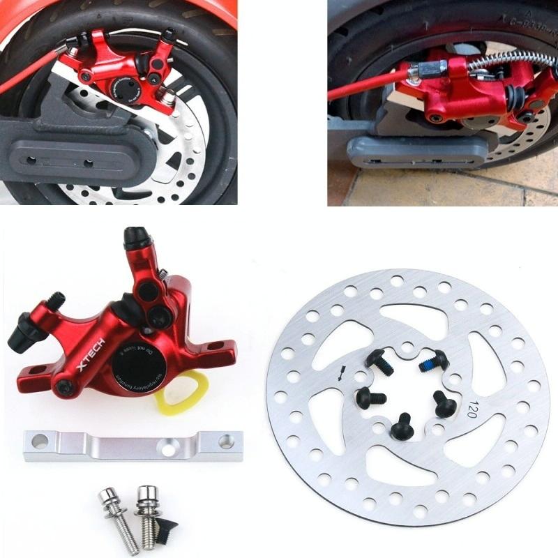 V562-A1084027650DBT-202508281154-00 Upgraded 3-in-1 Scooter Brake & Seat Set for Xiaomi M365 Pro - Red Brake + Silver Adapter - Image 1