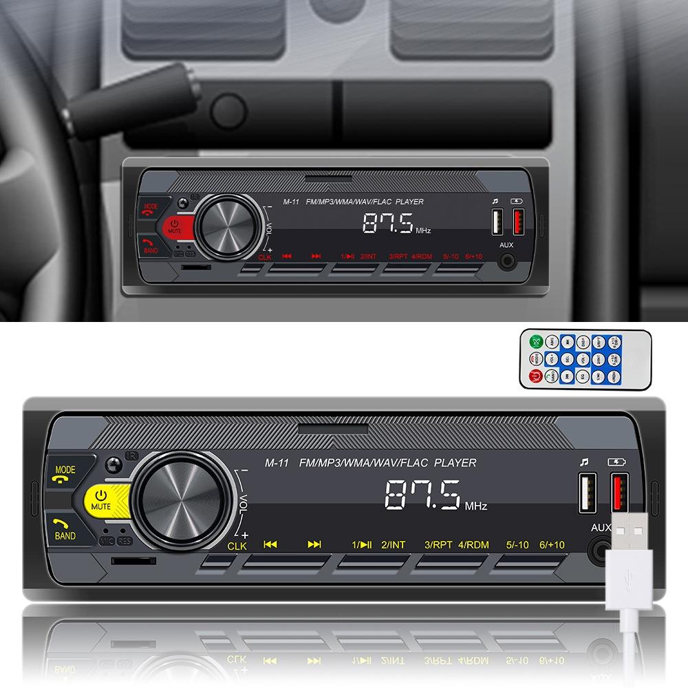 V562-A1098333060DBT-202508271725-00 Car Bluetooth Mp3 Player With Eq Sound & Fast Charge - Black - Image 1