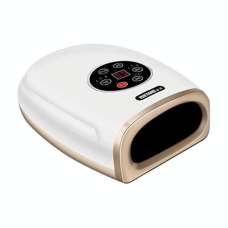 V562-A2097296950DBT-202508292230-00 Hand Finger Joint Massager Wrist Palm Physiotherapy Mouse Meridian Acupoint Charging Amber Gold - Pearl White - Image 1