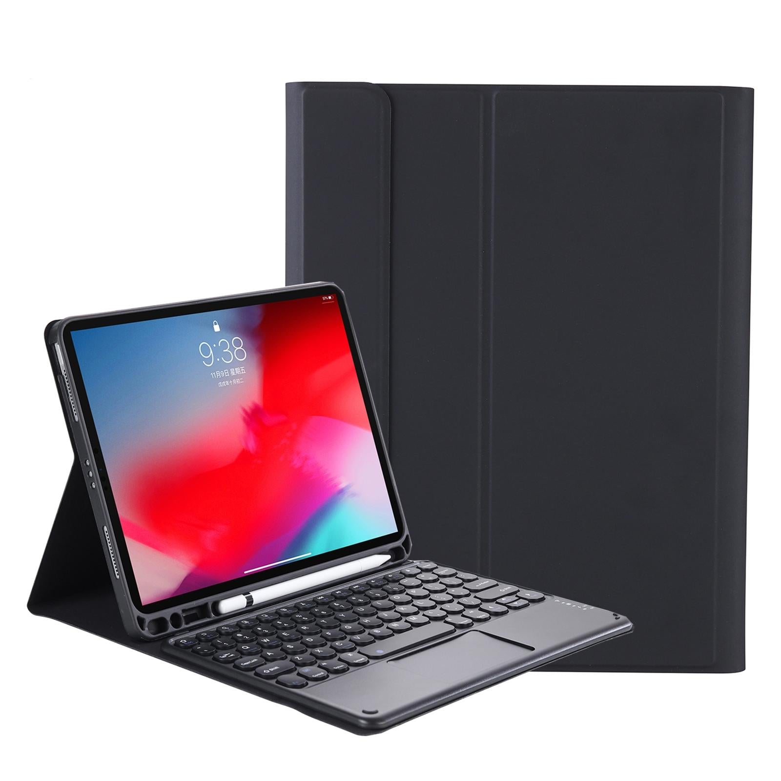 V562-A308394100ADE-202508290154-00 Detachable Bluetooth Keyboard Leather Case For Ipad 10.2 / Air 2019 / Pro 10.5 - Black - Eda001493803A - Image 1