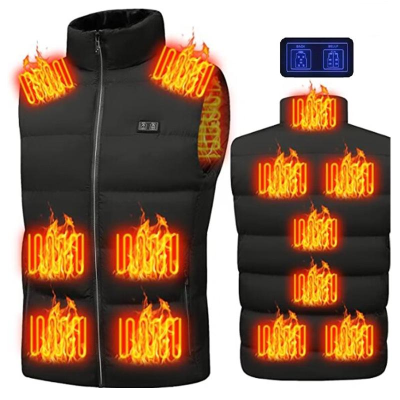 V562-A7067235060DBT-202508291245-00 Winter Smart Dual-Control 13-Zone Charging Heating Vest - Black - Xxxxl - Image 1
