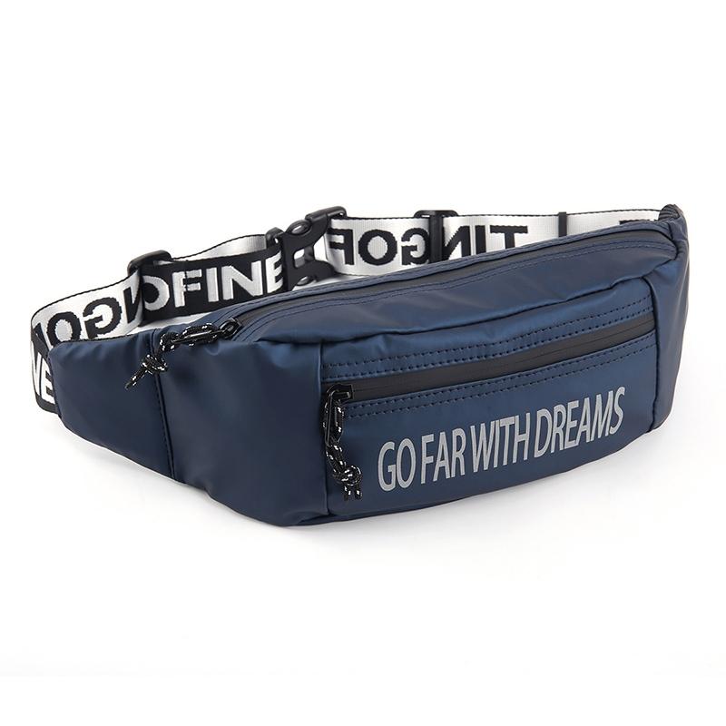 Multi Function Outdoor Waist Crossbody Chest Bag For Mobile Phones - Dark Blue